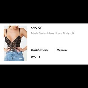 Forever 21 lace bodysuit